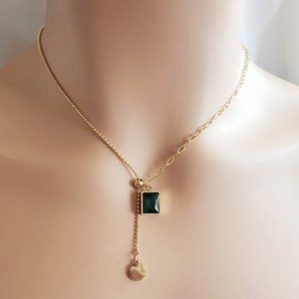 Emerald Gold Necklace